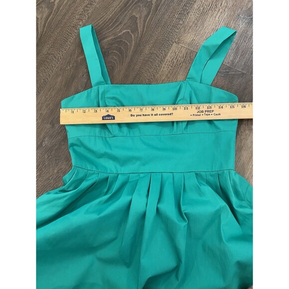 NWOT J Crew Vivid Clover Green A-Line Dress 100% Cotton Women’s Size 4 - Picture 5 of 7